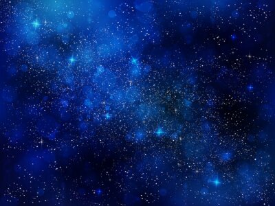 Weltraum gefüllt mit Sternen dunkelblaue Grafik