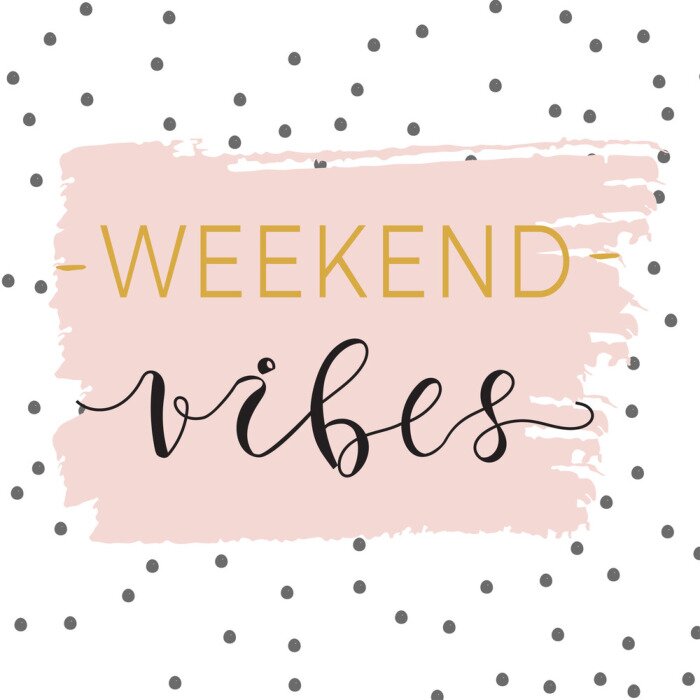 Bild Wetter typografische Illustration mit Wort Wochenende