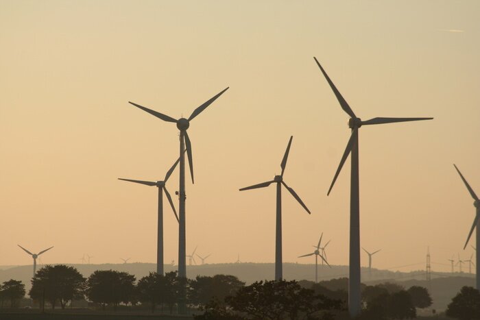 Bild Windräder am Abend