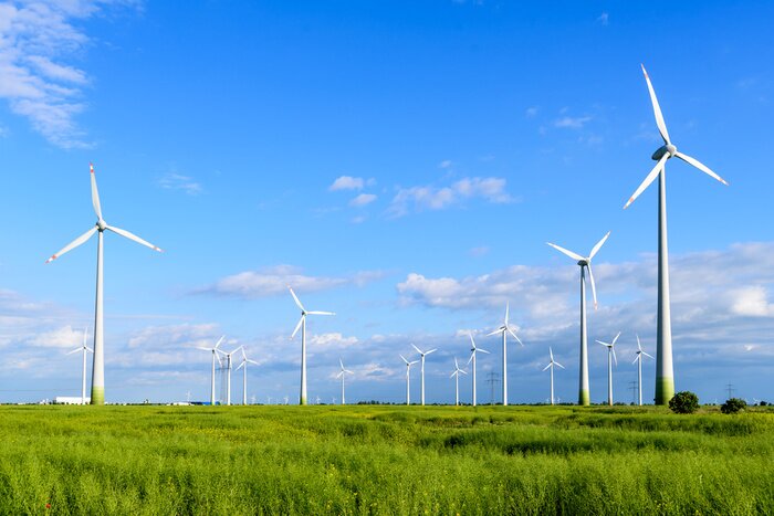 Bild Windräder-Landschaft gegen Himmel