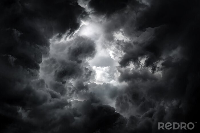 Bild Wolken mit Sturm und Blitz
