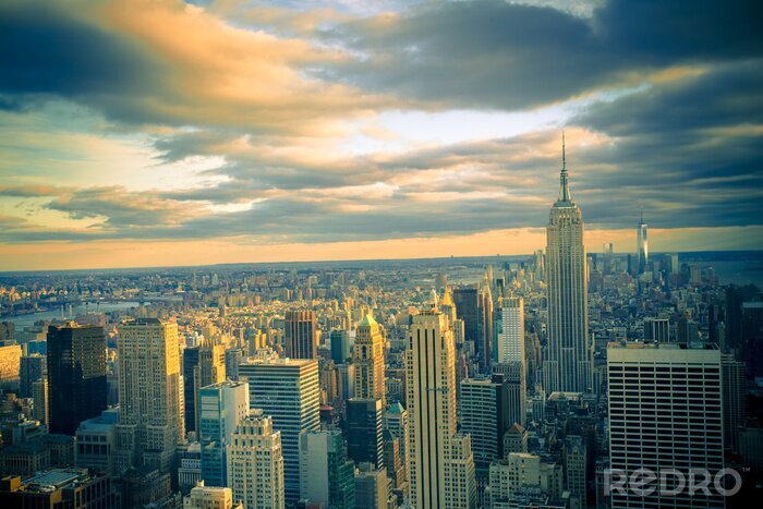 Bild Wolken über Panorama von New York City