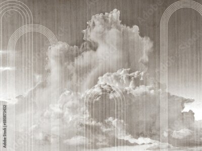 Bild Wolken und geometrische Formen