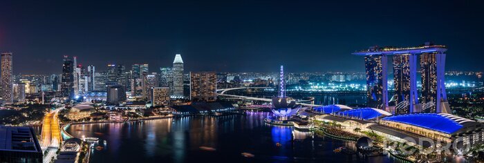 Bild Wolkenkratzer Panorama von Singapur