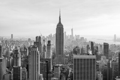 Wolkenkratzer schwarz weiß in New York