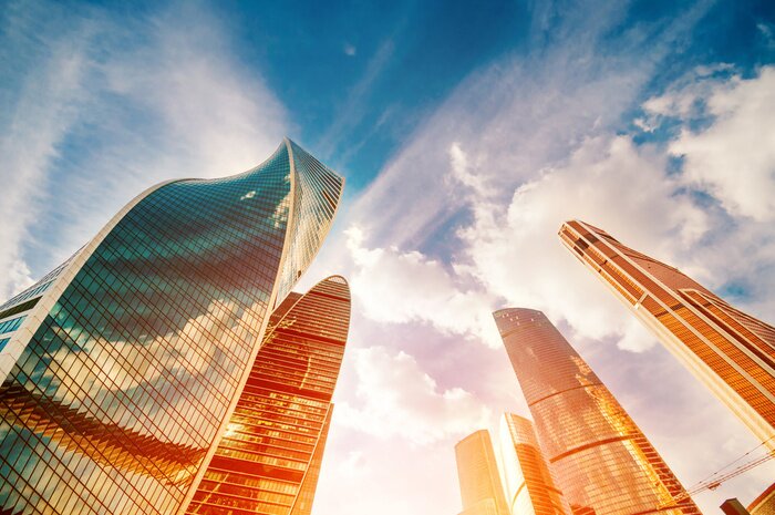 Bild Wolkenkratzer Sonnenuntergang