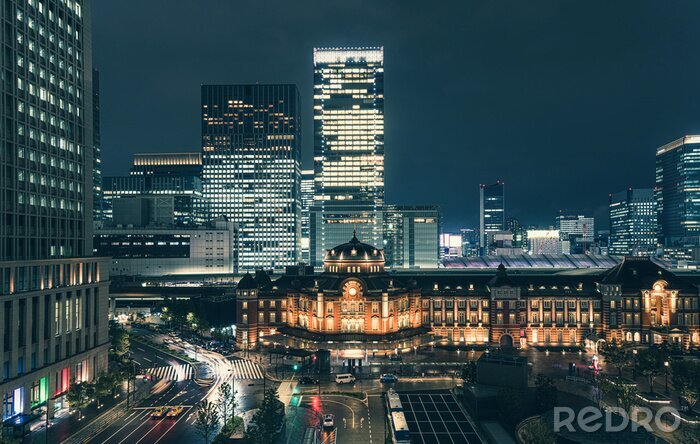 Bild Wolkenkratzer von Tokyo bei Nacht