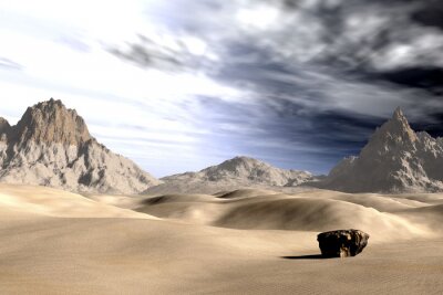 Wüste auf der Berglandschaft