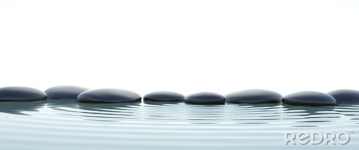 Bild Zen Steine ​​im Wasser auf widescreen
