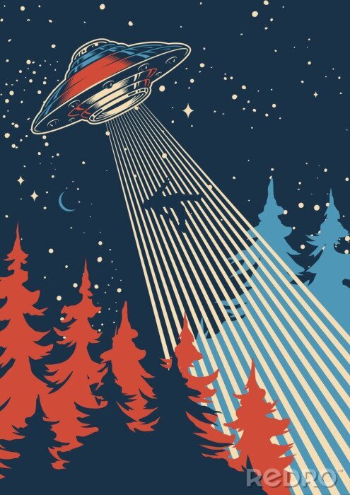 Bild XXL Abbildung mit UFO