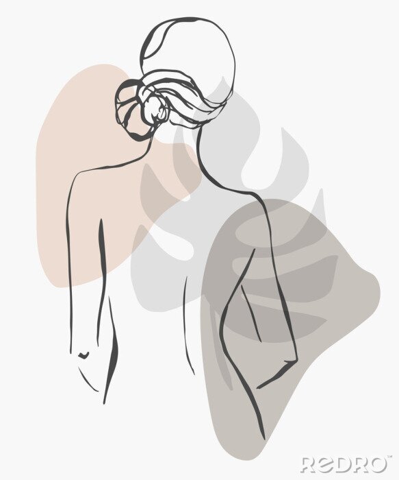 Bild XXL Illustration eines weiblichen Aktes