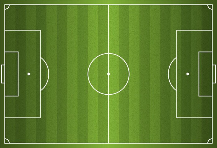 Bild Zeichnung des Fußballplatzes aus Vogelperspektive