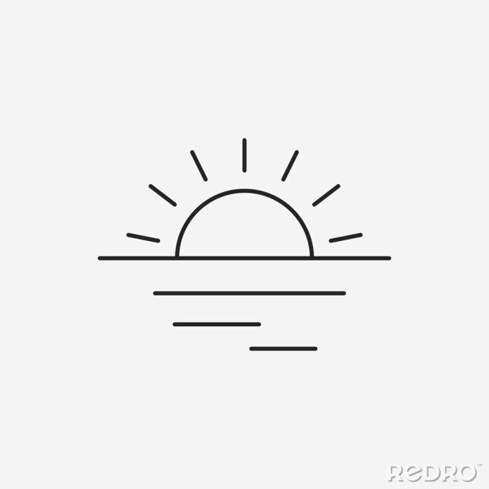 Bild Zeichnung des Sonnenuntergangs