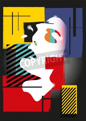 Bild Zeitgenössisches Porträt inspiriert vom Kubismus