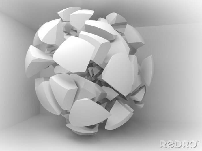 Bild Zerfallende Kugel 3D