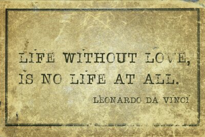 Bild Zitat über Liebe da Vinci
