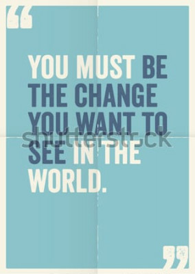Bild Zitat von Gandhi über Veränderung