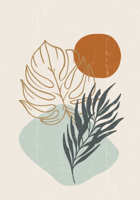 Bild Zusammensetzung mit Blättern