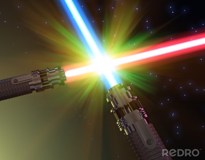Bild Zwei Lichtschwerter aus Star Wars