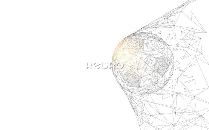 Fototapete 3D-Ball im Tor