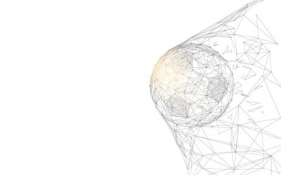 Fototapete 3D-Ball im Tor