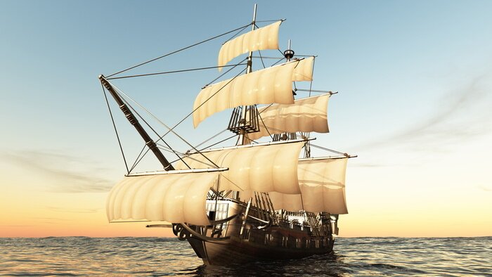 Fototapete 3d-Galeonenschiff