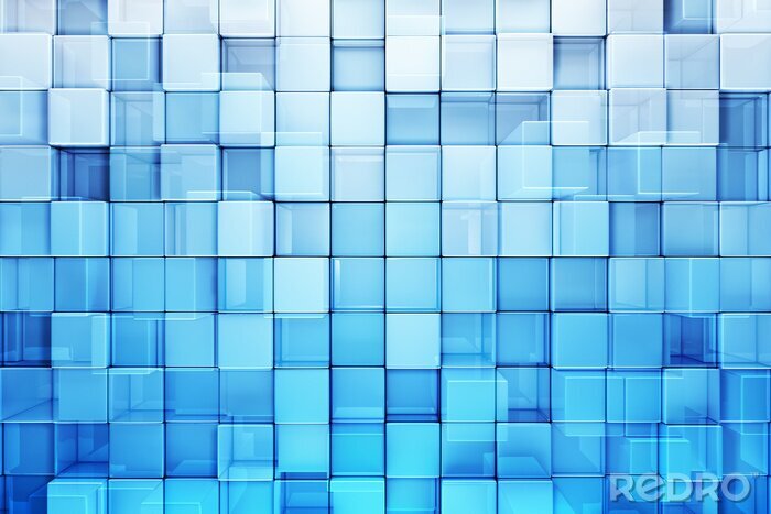 Fototapete 3D Glasblöcke