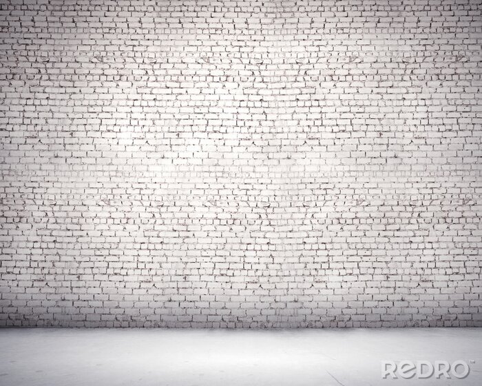 Fototapete 3D Mauer mit hellen Ziegeln