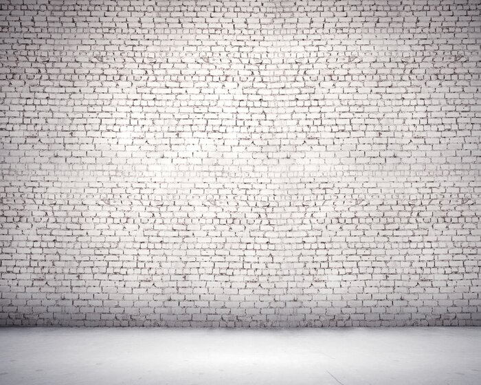 Fototapete 3D Mauer mit hellen Ziegeln