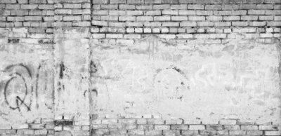 Fototapete 3D Mauer mit übermalten Graffiti