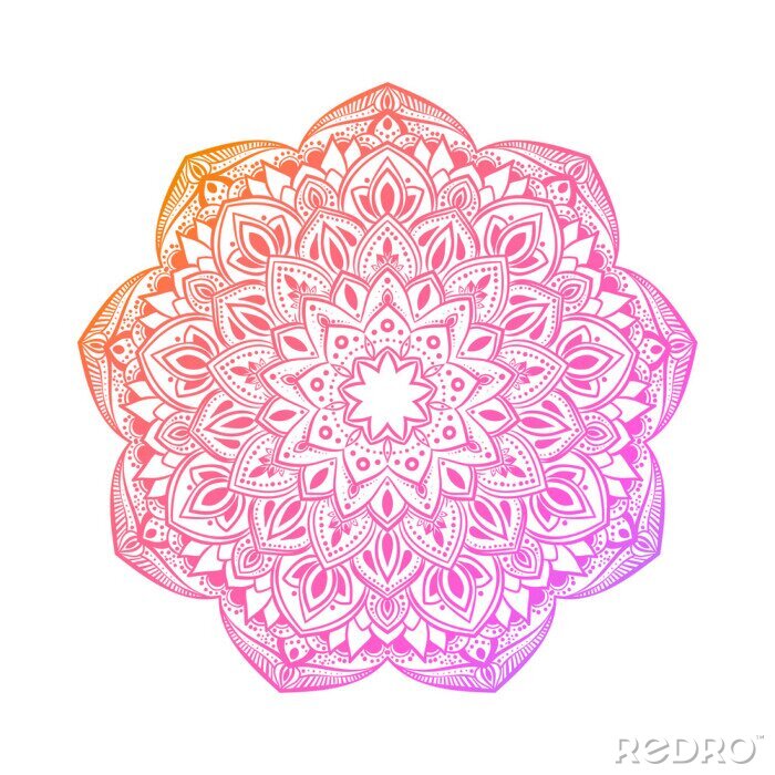 Fototapete 3d Orientalisch farbiges Mandala