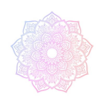 3d Orientalisch Mandala in Pastell