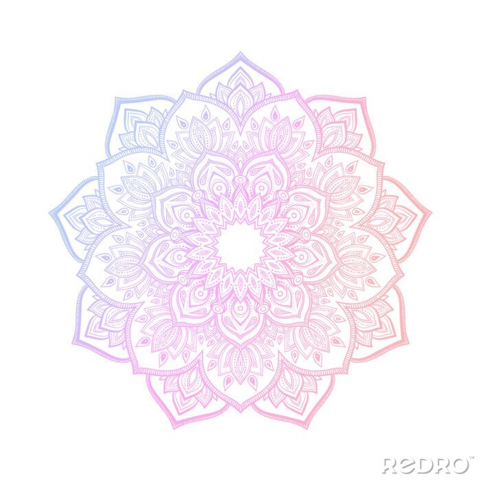 Fototapete 3d Orientalisch Mandala in Pastell