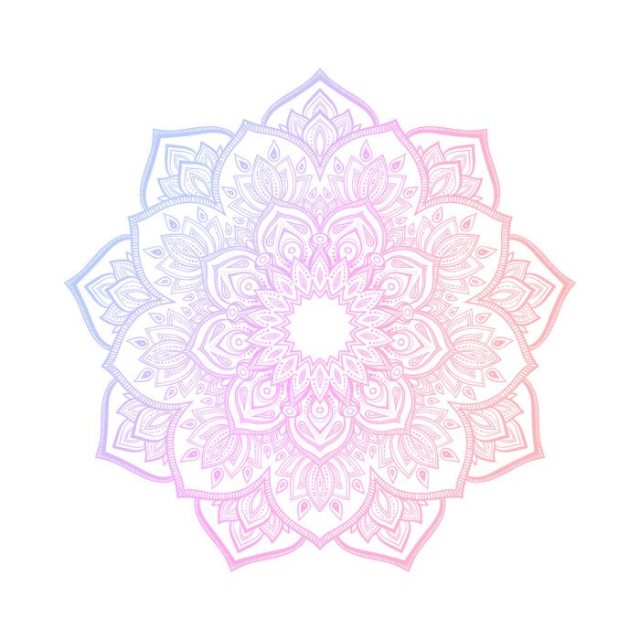 Fototapete 3d Orientalisch Mandala in Pastell