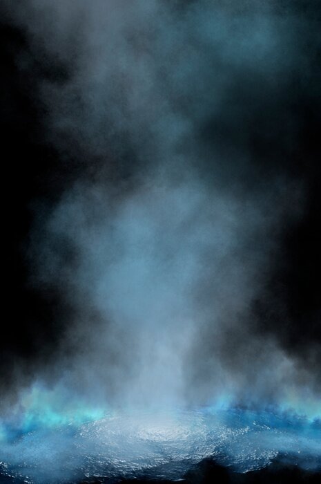 Fototapete 3d-Paar, beleuchtet von kühlem Licht