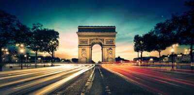 Fototapete 3D Paris und Arc de Triomphe