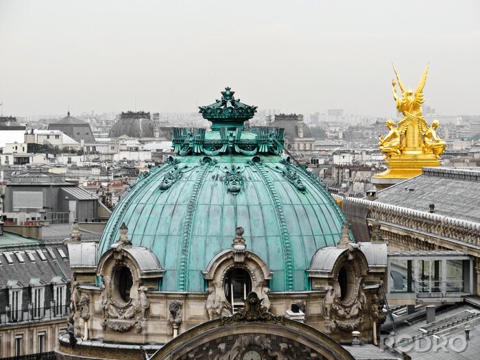 Fototapete 3D Paris und Kuppel der Lafayette-Galerie