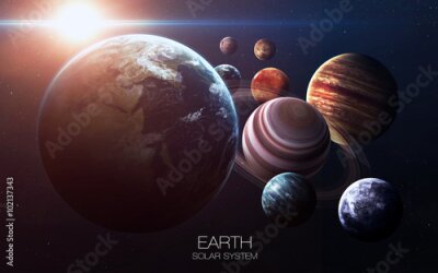 Fototapete 3D-Sonnensystem