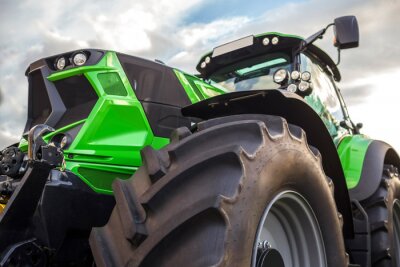 Fototapete 3d-Traktor aus nächster Nähe