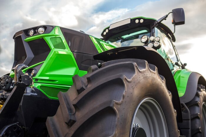 Fototapete 3d-Traktor aus nächster Nähe