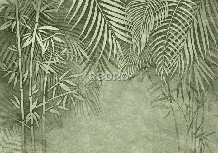 Fototapete 3D tropisches Muster
