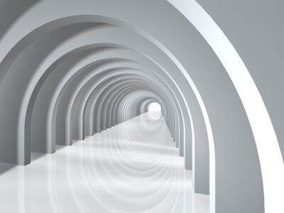 Fototapete 3D-Tunnel mit Bögen