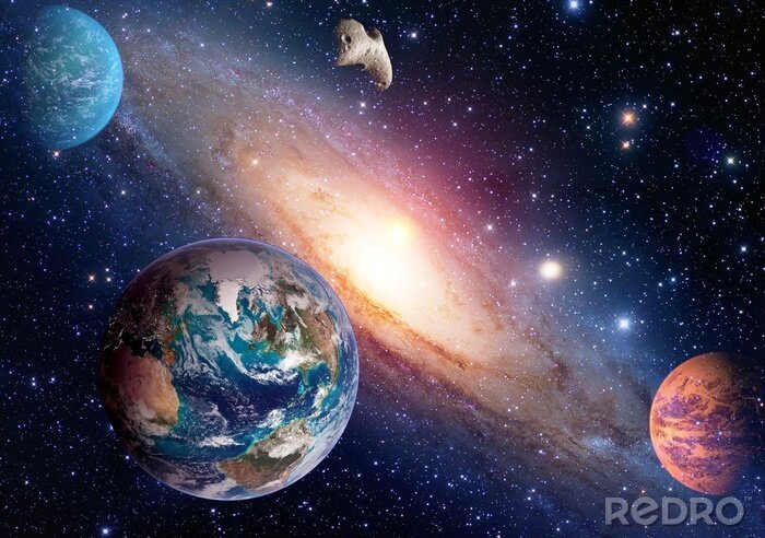 Fototapete 3D-Weltraumansicht