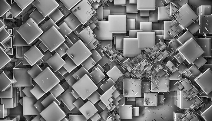 Fototapete 3D Würfel von oben