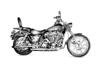 Fototapete Abbildung eines Motorrads