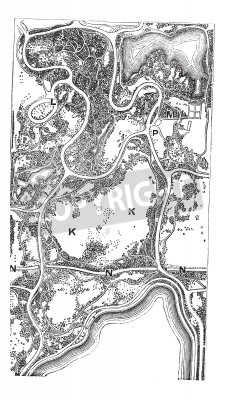 Fototapete Abbildung mit Karte von Central Park