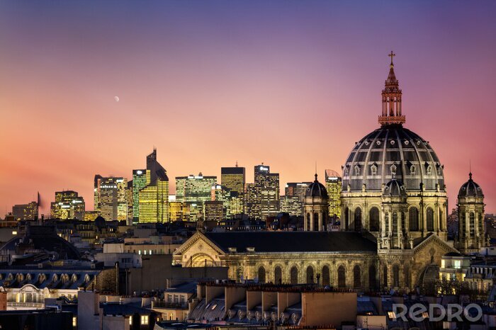 Fototapete Abendliche Stadt Paris