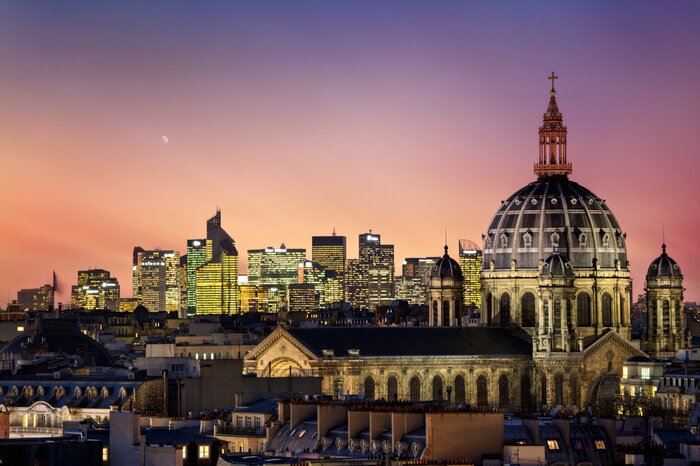 Fototapete Abendliche Stadt Paris