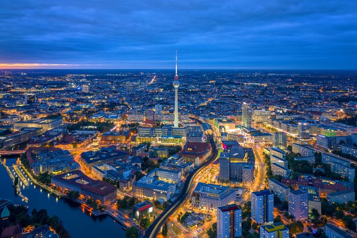 Fototapete Abendpanorama von Berlin