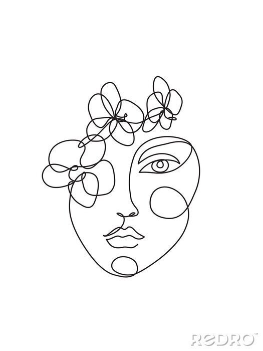 Fototapete Abstract beauty woman face